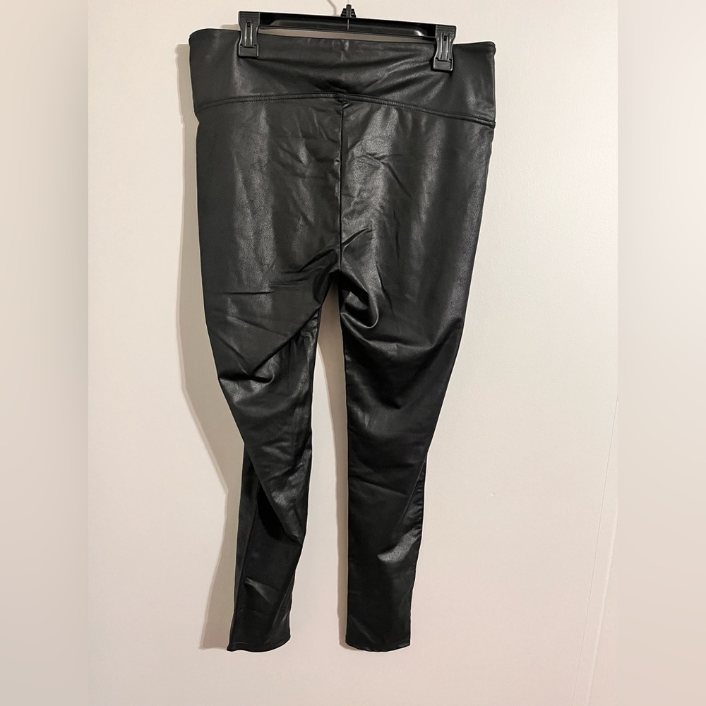 Seven 7 Black Faux Leather Leggings - Picture 7 of 8
